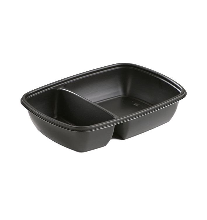 Plastové Obaly PP 2 Vrstvy Černá 900ml 23x16,5x5cm 