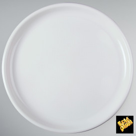 Plastové Talíř na Pizza Bílý Round PP Ø350mm (144 Kousky)