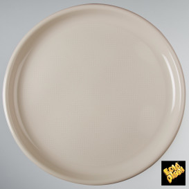 Plastové Talíř na Pizza Béžový Round PP Ø350mm (144 Kousky)