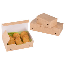 Krabička na Potraviny pro Fast Food Střední Kraft 145x90x45mm (450 Kousky)