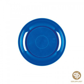 Plastové Talíř Plochá Modrý Mediterraneo Round PP Ø220mm (50 Kousky)