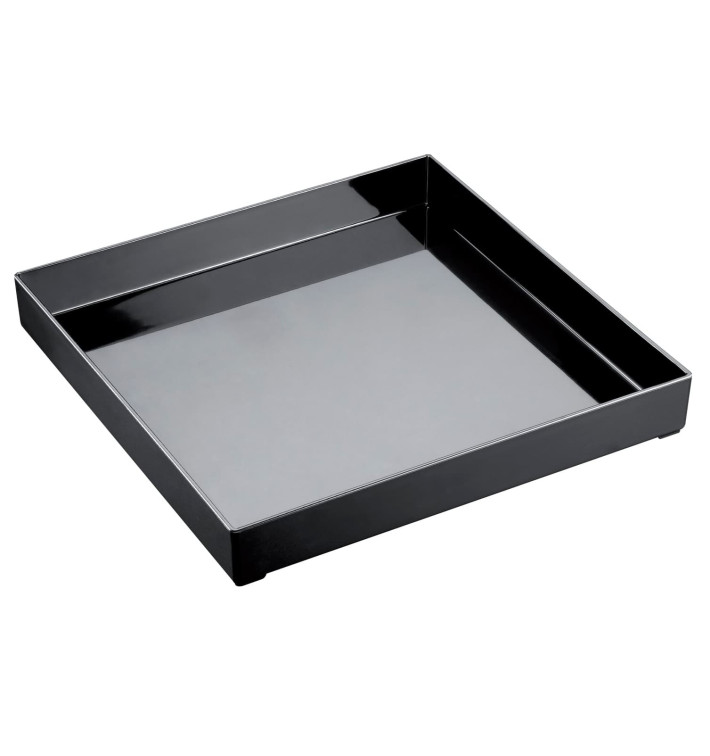 Podnos Plastový Tray Černá 30x30cm (9 Kousky)