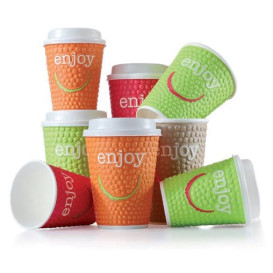 Kartonové Kelímek 9 Oz/270ml " Enjoy " Ø8,0cm (30 Kousky)