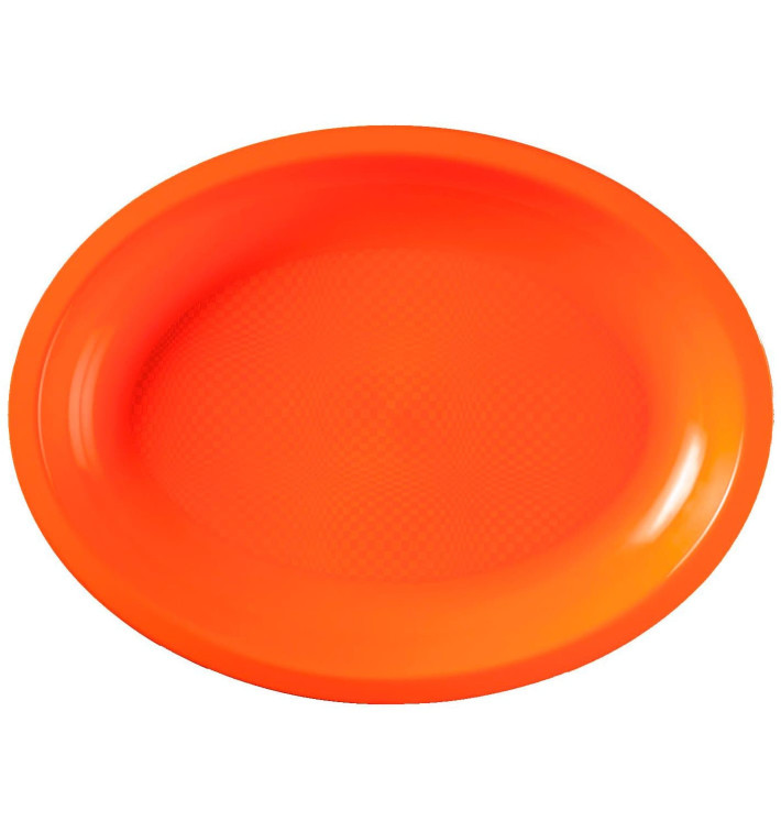 Podnos Oválný Oranžový Round PP 255x190mm (50 Kousky)