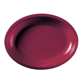 Podnos Oválný Bordeaux Round PP 255x190mm (600 Kousky)