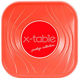 Plastové Misky PP Čtvercový " X-Table " Oranžový 18x18cm (8 Kousky)