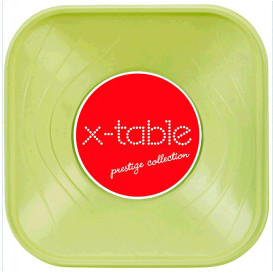 Plastové Misky PP Čtvercový " X-Table " Limetka 18x18cm (8 Kousky)