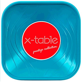 Plastové Misky PP Čtvercový " X-Table " Tyrkysová 18x18cm (8 Kousky)