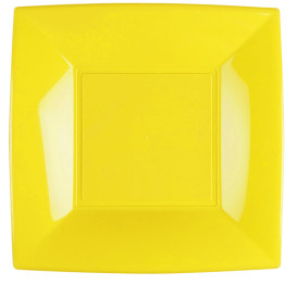 Plastové Talíř Plochá Žlutá Pěkný PP 290mm (12 Kousky)