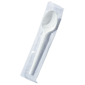 Plastová lžíce PS Bílý 125mm Balené (100 Kousky)