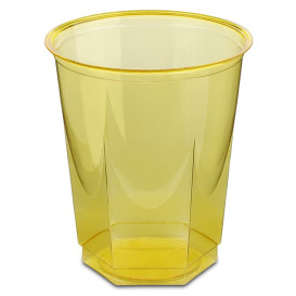 Šestihranný Plastové Kelímek PS Krystal Žlutá 250ml (10 Kousky)