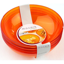 Misky PS Krystal Tvrdý Oranžový 400ml Ø14cm (60 Kousky)