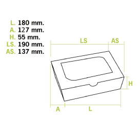 Obaly Karton Premium 18x12,7x5,5cm 1000ml (175 Kousky)