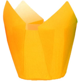 Cukrářské Papírové Košíčky " Muffin " Tulipán Ø50x50/80 mm Žlutá (2000 Kousky)