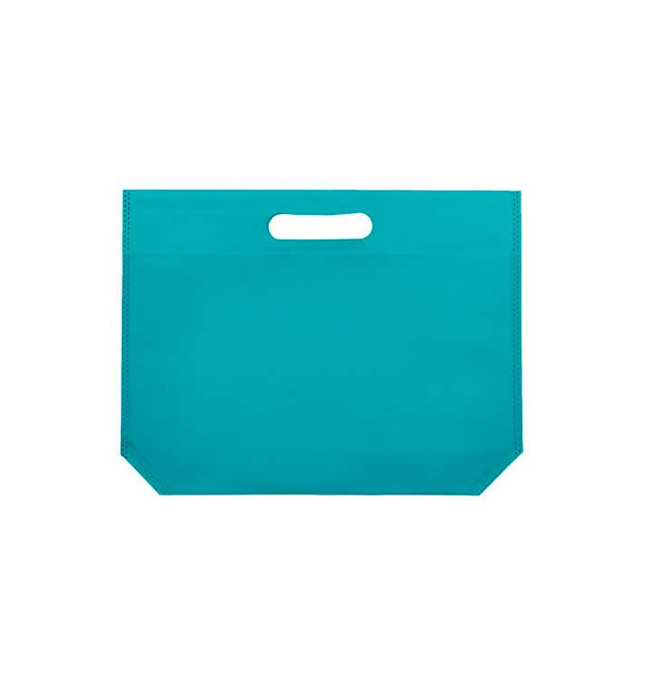 Plátěná Taška TNT s Průhmatem Aqua 34+8x26cm (25 Kousky)