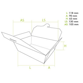 Krabička Americký Málo Kraft 11,8x9x6,3cm 650ml (25 Kousky)