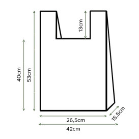 Plastové Tašky Košilky 70% Recyklované 42x53cm G200 (800 Kousky)