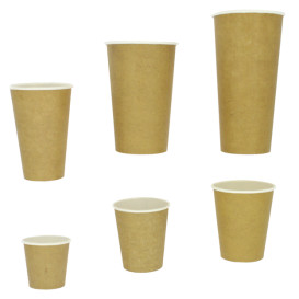 Kartonové Kelímek 100% ECO 16 Oz/480ml Kraft Ø9cm (50 Kousky)