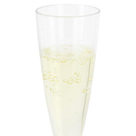 Plastové Sklenice Cava s Černou Béžový 140ml 2P (20 Kousky)