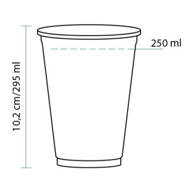 Kelímek Plastové Pevné PET 295ml Ø8,1cm (50 Kousky)