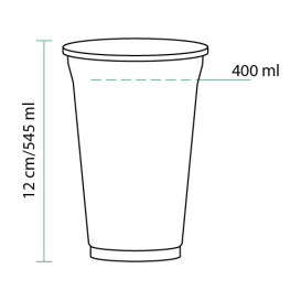 Kelímek Plastové Pevné PET 545ml Ø9,8cm (50 Kousky)