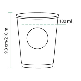 Kelímek Prodejní Ekologický PLA BioWare 8 Oz/240ml Ø7,0cm (100 Kousky)