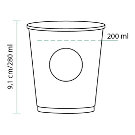 Kartonové Kelímek Cupmatic 9Oz/280ml Ø8,0cm (50 Kousky)