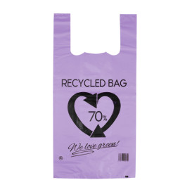 Plastové Tašky Košilky 70% Recyklované Šeřík 42x53cm 50µm (50 Kousky)