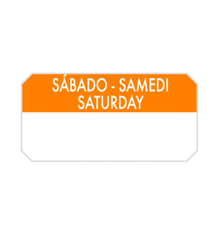 Etikety na Roli “Saturday" 5x2,5cm (1.000 Ks)