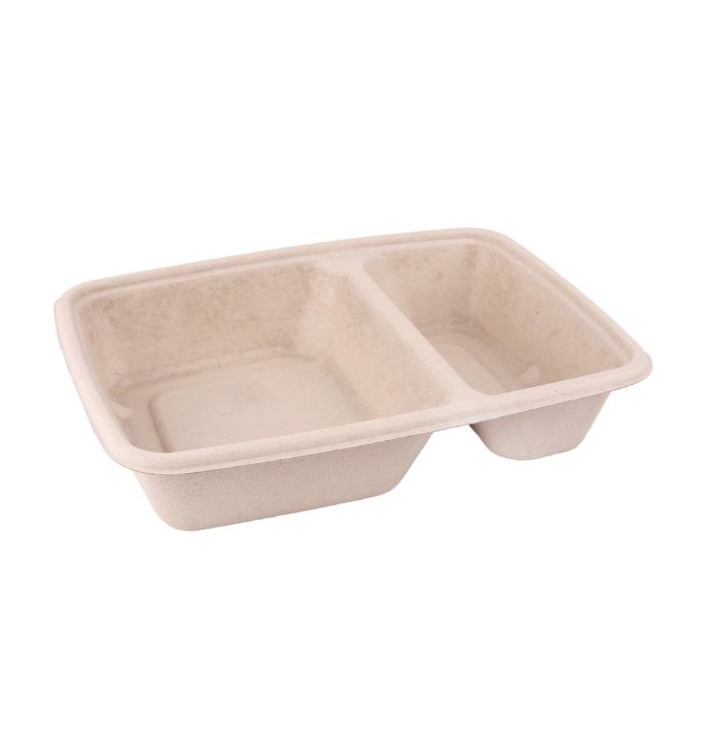 Obaly z Cukrové Třtiny PLA 2 Vrstvy 820ml 23x18x3cm (300 Ks)