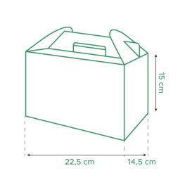 Menu Box Kraft 225x145x150mm (150 Ks)