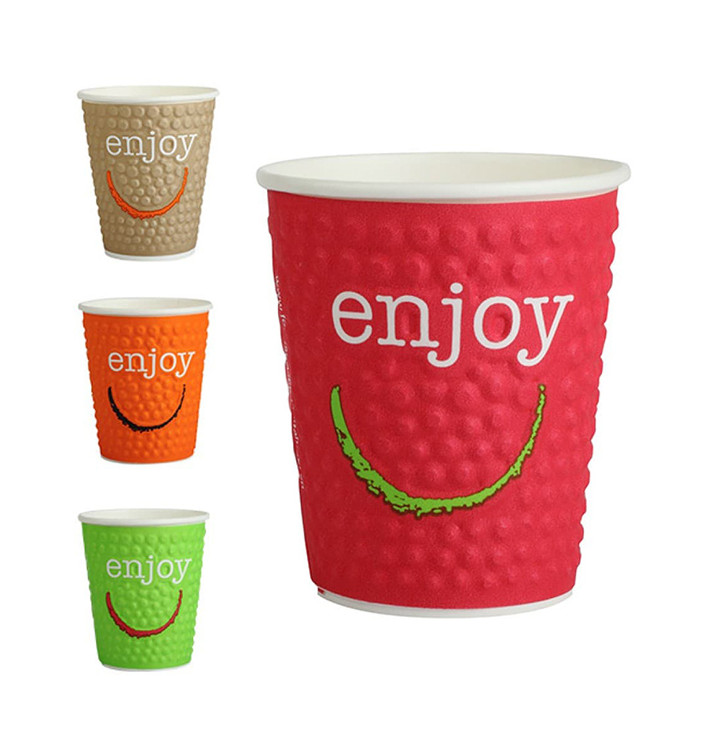 Kartonové Kelímek 9 Oz/270ml " Enjoy " Ø8,0cm (30 Ks)