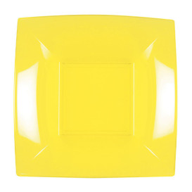 Plastové Talíř Plochá Žlutá Pěkný PP 180mm (25 Ks)