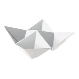 Misky pro Ochutnávky Origami PS Bílý 103x103mm (500 Ks)