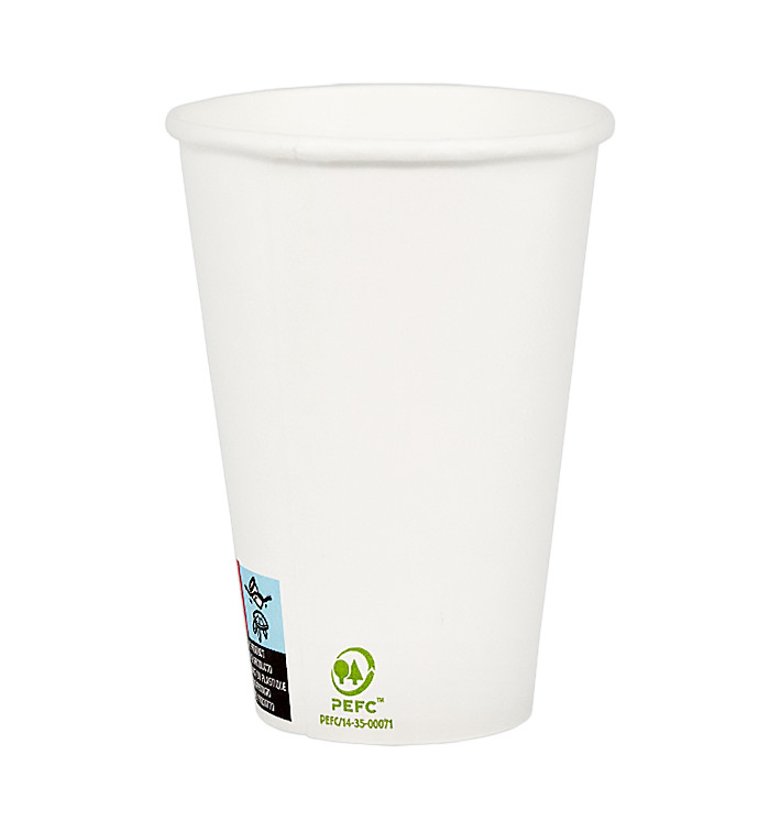 Kartonové Kelímek 12Oz/385ml Bílý Ø9,0cm (1000 Ks)