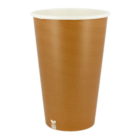 Papírový Kelímek Bez Plastů 16 Oz/480ml "Karamel" Ø9cm (1.000 Ks)