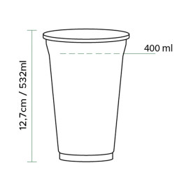 Kelímek Plastové PET 532 ml Ø9,5cm (50 Ks)