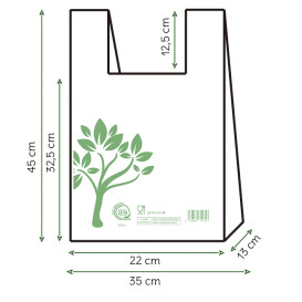 Mikrotenová Taška Home Compost “Be Eco!” 35x45cm (100 Ks)