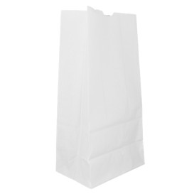 Papírové Sáčky bez Plochým Kraft Bílá 60g/m² 18+11x34cm (500 Ks)