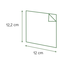 Sáčky Nepromastitelný Otevřený 2L 12x12,2 cm Bílý (100 Ks)