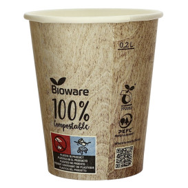 Kartonové Kelímek Eco BioWare PLA 9 Oz/270ml Ø8,0cm (50 Ks)