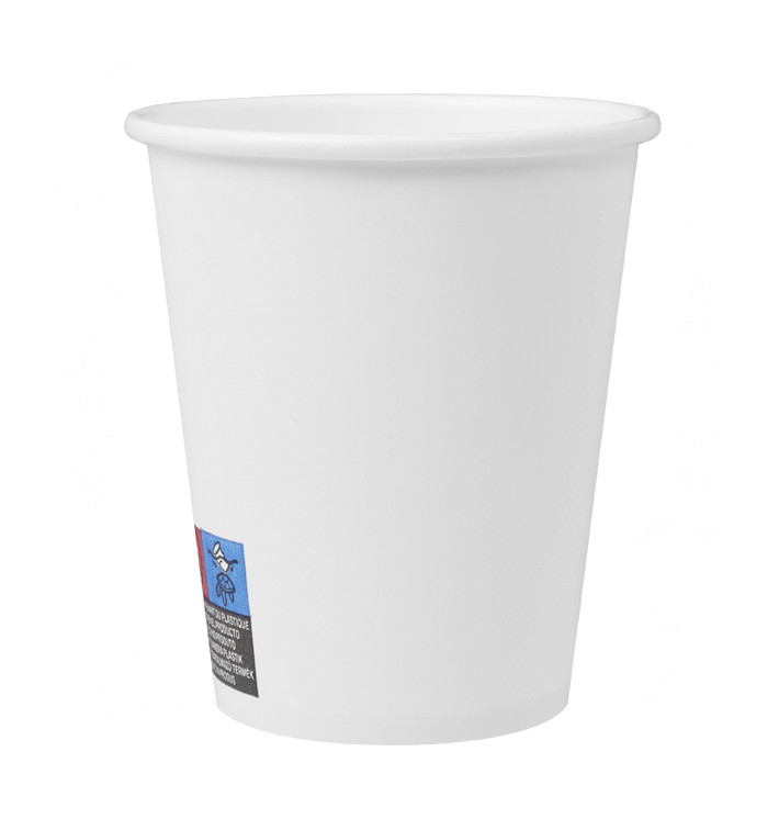 Papírový Kelímek Bez Plastů 9 Oz/250ml "Colors" Bílá Ø8cm (20 Ks)