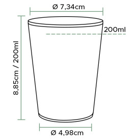 Čirý Plastové Kelímek PP 240ml Ø7,34cm (100 Ks)