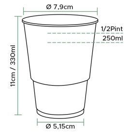 Čirý Plastové Kelímek PP 330ml Ø7,9cm (50 Ks)