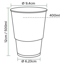 Čirý Plastové Kelímek PP 500ml Ø9,4cm (800 Ks)