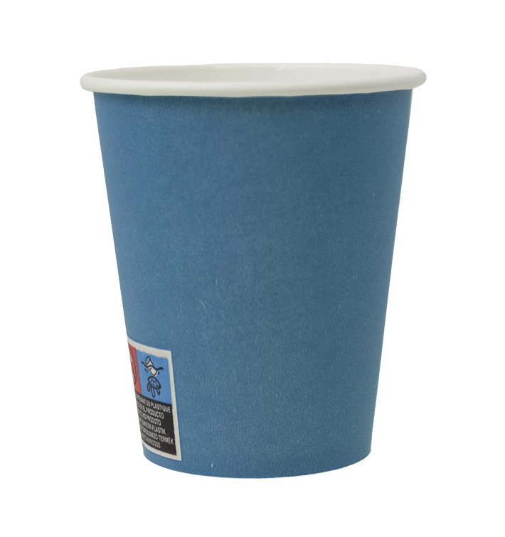 Papírový Kelímek Bez Plastů 9 Oz/250ml "Colors" Modrá Ø8,0cm (300 Ks)