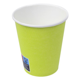 Papírový Kelímek Bez Plastů 9 Oz/250ml "Colors" Zelený Ø8,0cm (20 Ks)