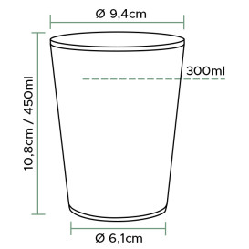 Čirý Plastové Kelímek PP 450ml Ø9,4cm (50 Ks)