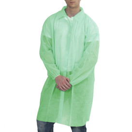Šaty pro Pacienty z Netkané Textilie PP na Suchý Zip a bez Kapsy Zelený XL 25gr (50 Ks)