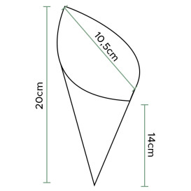 Papírové Kornouty Nepromastitelný Noviny 200mm 70g (2.000 Ks)